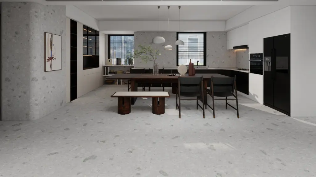 9189666YJ Cairns, terrazo gris claro